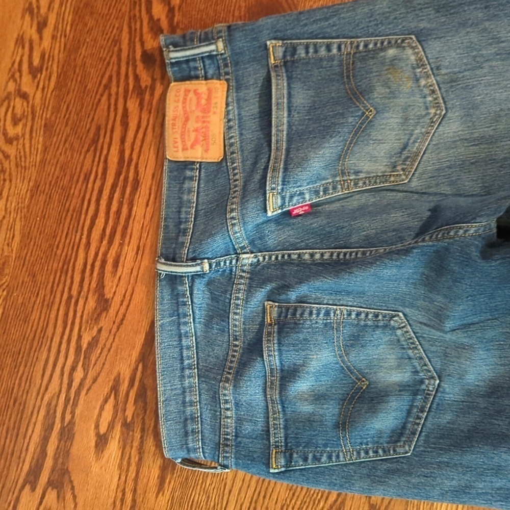 Levi's 505 Blue denim Casual relaxed jeans. W34 L30 - Picture 4 of 8
